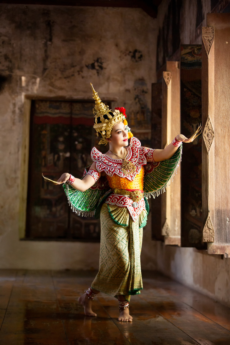Woman Doing Traditional Thai Dance  
